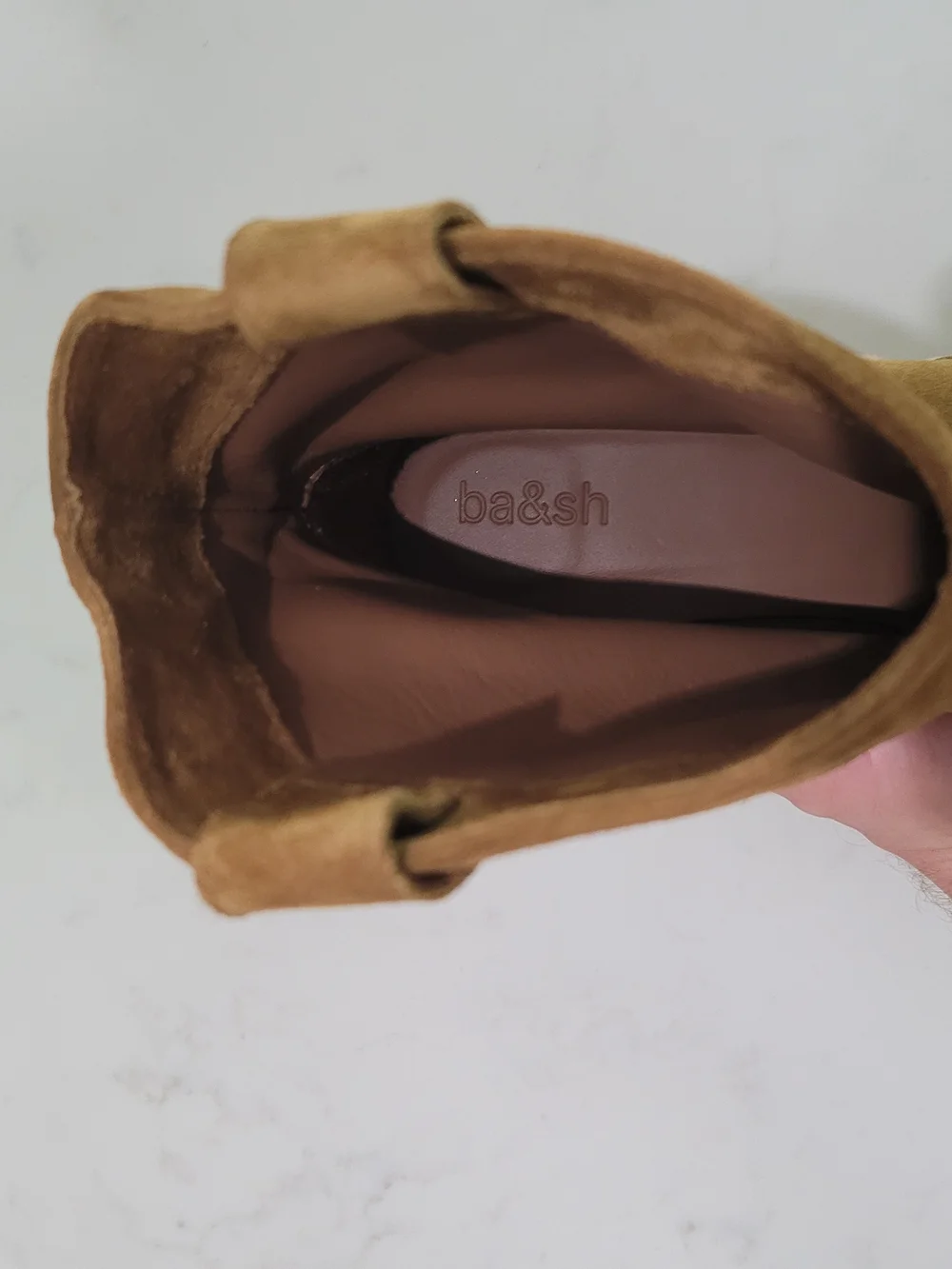ba&sh Tan Suede Western Ankle Booties Casey